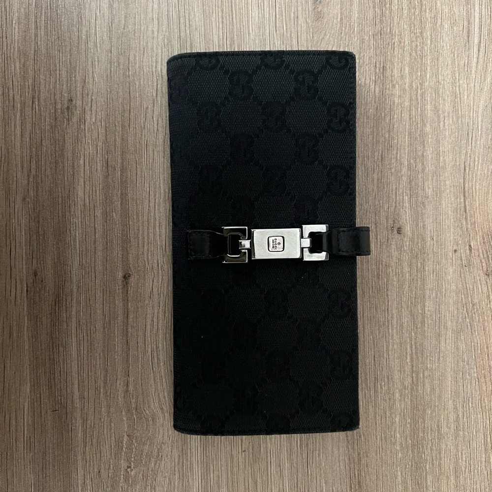 Gucci Jackie Continental GG Canvas Wallet